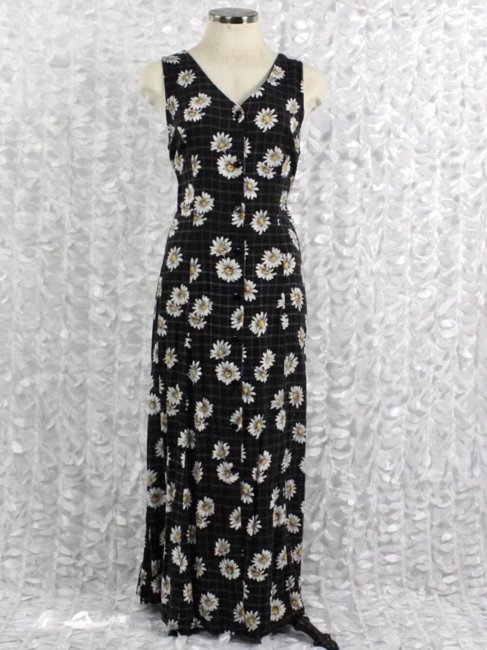 Vintage 90s Grunge Floral Daisy Dress 🌼